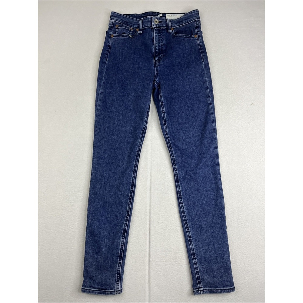 Rag & Bone Jeans Womens 26X26 Blue Nina High Rise Ankle Skinny Denim
